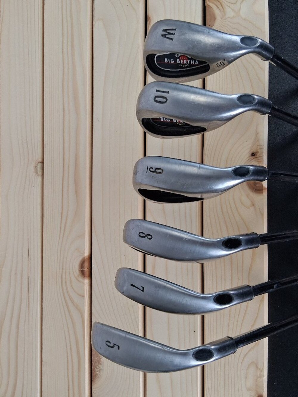 Callaway Big Bertha 2004 Iron Set 7-10, 5, 50*wedge Uniflex Steel Shaft RH Golf
